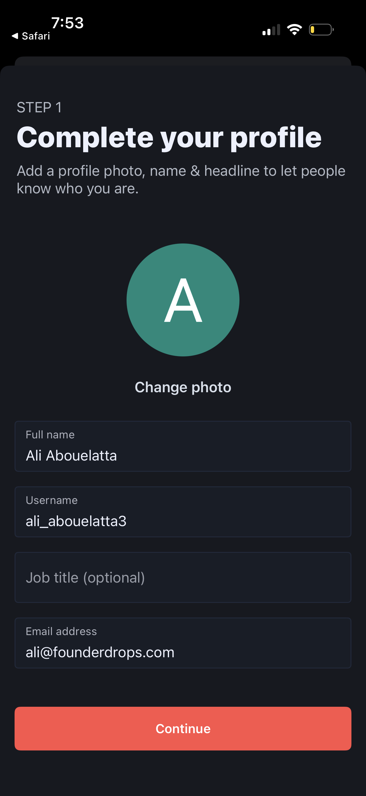 product-hunt profile screenshot